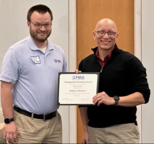 Dr. Mizuhara Receiving MAA Teaching Award